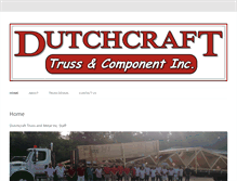 Tablet Screenshot of dutchcrafttruss.com